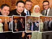 نجوم الفن والسياسة والرياضة فى عقد قران نجل الشامى على ابنة عمرو الليثى