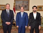 محمد صلاح للرئيس: نعاهدكم على بذل أقصى جهد لرفع اسم مصر بالمحافل الرياضية