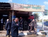 انتداب المعمل الجنائى لمعاينة حريق داخل مطعم بمدينة نصر