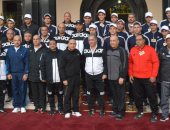 المتحدث العسكرى ينشر صور لقاء وزير الدفاع ببعثة المنتخب العسكرى لكرة القدم