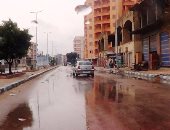 سقوط أمطار فى السويس وانتظام حركة المرور
