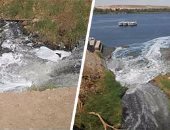 بالصور.. كارثة بيئية.. 120 ألف متر مكعب من مياه الصرف تصب يوميا فى النيل بأسوان.. الأهالى: المخلفات تأتى من مصنع كيما ومحطة الصرف رقم 10.. والمحافظ: تطبيق منظومة المعالجة الثلاثية لحل الأزمة