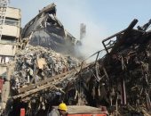 بالصور.. إيران تشيع جنازة 16 رجل إطفاء لقوا مصرعهم فى انهيار برج "بلاسكو"