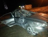 مصرع شخص وإصابة 3 فى حادث انقلاب سيارة بكفر الشيخ