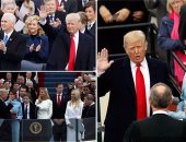 بالفيديو والصور.. ترامب يؤدى اليمين رئيسا للولايات المتحدة.. ومايك بينس نائبا.. أوباما وكلينتون يتابعان.. و"هوما عابدين" تحاول الهروب من الكاميرات بعد تسببها فى تسريبات البريد الإلكترونى لهيلارى