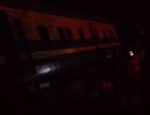 ننشر أول صور لحادث انقلاب قطار داخلى بين أسوان والأقصر