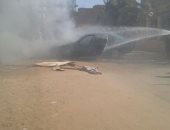 الحماية المدنية بالقليوبية تسيطر على حريق سيارة داخل محكمة طوخ الجزئية 