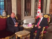 بالفيديو.. سامح شكرى لرئيس البرلمان التونسى: وجود رؤية شاملة لمكافحة الإرهاب "ضرورة"