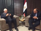 جلسة مباحثات بين سامح شكرى ونائب رئيس مجلس النواب الليبى بتونس