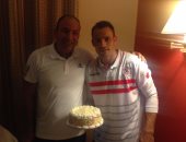 بالصور.. حسام باولو يحتفل بالانضمام للزمالك على طريقته الخاصة 