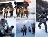 تدريبات لمشاة البحرية الكورية الجنوبية والأمريكية وسط الجليد