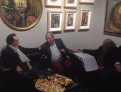 ‎ بالصور.. جورج بهجورى يقدم 50 لوحة فى معرضه الجديد بحضور فاروق حسنى  