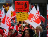 بالصور.. مظاهرات لعمال القطاع العام فى ألمانيا للمطالبة بزيادة الأجور