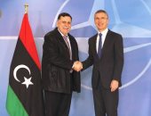 فائز السراج يبحث مع أمين حلف الناتو تطورات الموقف السياسى والأمنى بليبيا