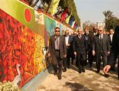 بالصور.. رئيس جهاز التنسيق الحضارى يشهد افتتاح جدارية حديقة الأندلس
