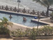 بالصور.. الننى وعبد الشافى وفتحى فى تدريبات تأهيلية بحمام السباحة