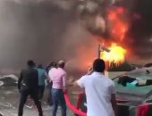 تداول فيديو لإطفاء حريق إثر سقوط رافعة من أعلى مبنى فى دبى