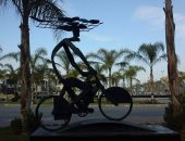 4 تماثيل من سمبوزيوم الخردة فى المركز الثقافى بـ بورسعيد