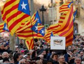 بالصور.. مظاهرات مع بدء محاكمة الداعين لانفصال اقليم كتالونيا عن إسباينا