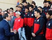 الرئيس السيسى يستقبل بعثة المنتخب عقب عودتها من الجابون