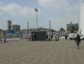 بالصور.. الزمالك يجهز شاشة عملاقة لإذاعة مباراة السوبر