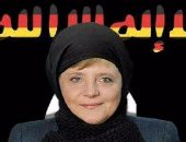 "خلافة ميركل".. صورة ساخرة للمستشارة الألمانية وهى ترتدى الحجاب