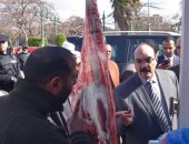 محافظ الإسكندرية يضبط سيارة لبيع اللحوم تحمل شعارا مزورا لوزارة الزراعة