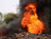 السيطرة على حريق اندلع فى زراعات وأشجار وسط النيل بأسوان