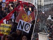 المظاهرات تجتاح إسبانيا.. 160 ألف شخص فى برشلونة لدعم اللاجئين السوريين.. وأخرى برعاية "النقابات العمالية" لوقف ارتفاع تكاليف المعيشة.. ورئيس اتحاد العمال: عشرات الآلاف ليس لديهم أموال لتغطية نفقاتهم