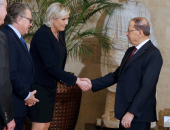 مرشح الرئاسية الفرنسية "لوبان" تناقش أزمة اللاجئين السوريين مع رئيس لبنان