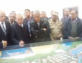 محلب يصل دمياط لتفقد مشروع مدينة دمياط للأثاث على مساحة 331 فدانا