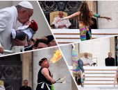 راقصات وألعاب بهلوانية ونارية فى عظة بابا الفاتيكان