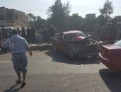 إصابة 3 أشخاص فى حادث تصادم سيارتين على طريق الإسكندرية الصحراوى