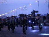 السيسي يقود دراجته وسط طلاب أكاديمية الشرطة بالتجمع الخامس.. انفراد بالصور