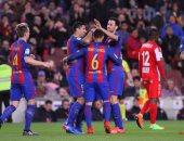 بالفيديو.. برشلونة يستعرض عضلاته بثلاثية أمام خيخون فى الشوط الأول