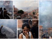 حريق هائل يلتهم أحياء فقيرة فى "ساو باولو" البرازيلية