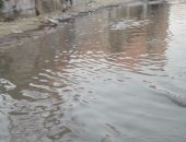 بالصور.. مياه الصرف الصحى تغرق طريق "المنية" بالقليوبية