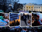 مئات الأمريكيين يتظاهرون فى واشنطن ضد قانون حظر السفر الجديد