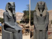 بالصور.. "الآثار" تعلن عن اكتشافات حديثة بمعبد الملك أمنحتب الثالث بالقرنة