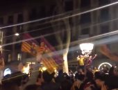 بالفيديو.. احتفالات صاخبة فى كتالونيا بعد تأهل برشلونة التاريخى
