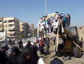 بالصور.. حملة مكبرة لإزالة سوق المقابر العشوائى ببورسعيد