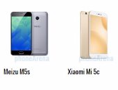 بالمواصفات.. أبرز الفروق بين هاتفى Xiaomi Mi 5c وMeizu M5s
