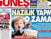 الإعلام التركى يشن حملة ضد ميركل بعد وصف أردوغان ألمانيا بالنازية 