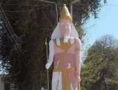 تمثال مشوه لـ"رمسيس الثانى" على مدخل قرية بسوهاج وأحد أبنائها: لا نعرف صانعه