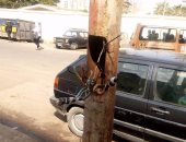 كابلات عارية بعامود إنارة تهدد حياة طلاب المدارس بالشاطبى فى الإسكندرية