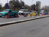 بالصور.. مرور القاهرة يغلق كوبرى أكتوبر جزئيا يومين لإصلاح فواصل معدنية