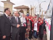محافظ بنى سويف يشهد إطلاق مبادرة النقل الجماعى للسيدات فى احتفالية يوم المرأة