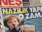 صحيفة تركية تنشر صورة لميركل على هيئة هتلر
