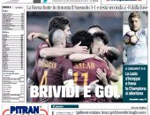 بالصور.. محمد صلاح يتصدر أغلفة صحف ايطاليا بعد تألقه مع روما