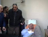 سكرتير عام محافظة شمال سيناء يزور مصابى شركة الكهرباء